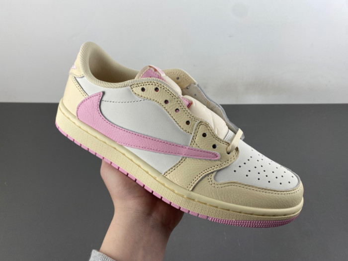 Travis Scott x Air Jordan 1 Low OG Shy Pink IQ7604-100