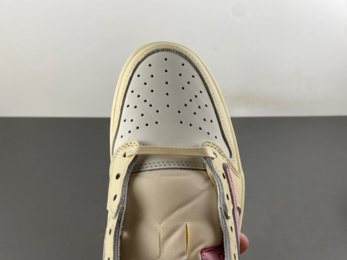 Travis Scott x Air Jordan 1 Low OG Shy Pink IQ7604-100