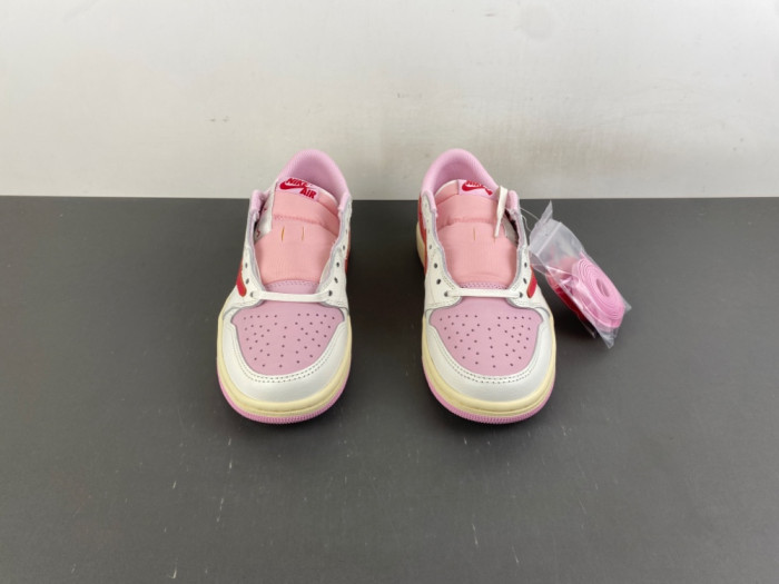 Travis Scott × AJ1 Low "Shy Pink" IQ7604-101