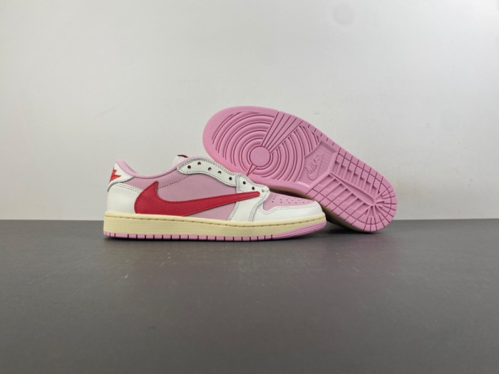 Travis Scott × AJ1 Low "Shy Pink" IQ7604-101