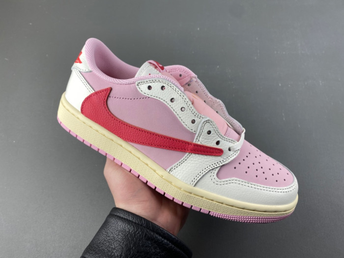 Travis Scott × AJ1 Low "Shy Pink" IQ7604-101