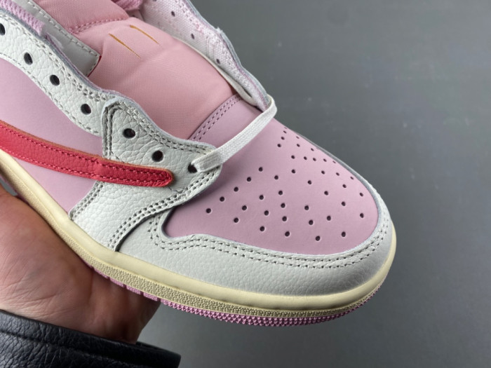 Travis Scott × AJ1 Low "Shy Pink" IQ7604-101