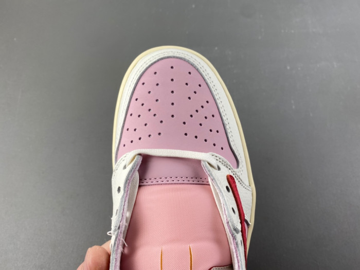 Travis Scott × AJ1 Low "Shy Pink" IQ7604-101