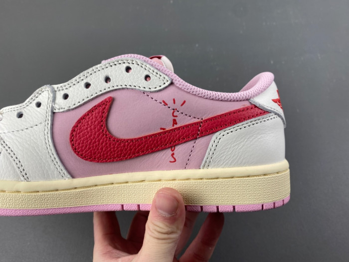 Travis Scott × AJ1 Low "Shy Pink" IQ7604-101
