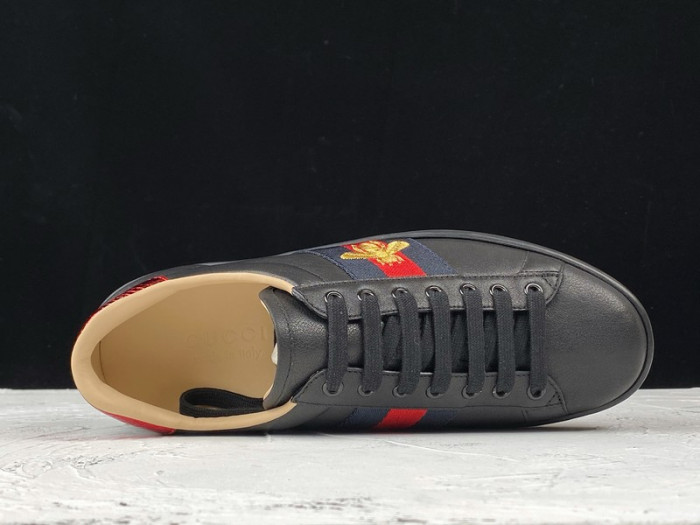 GUCC Ace Embroidered Low-Top Sneaker black with bee mens 429446 02JP0 1284